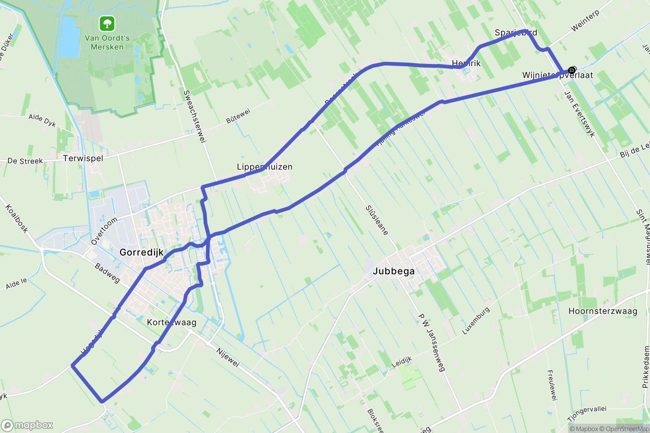 Wijnjewoude: routekaart voor buitenactiviteiten - Netherlands