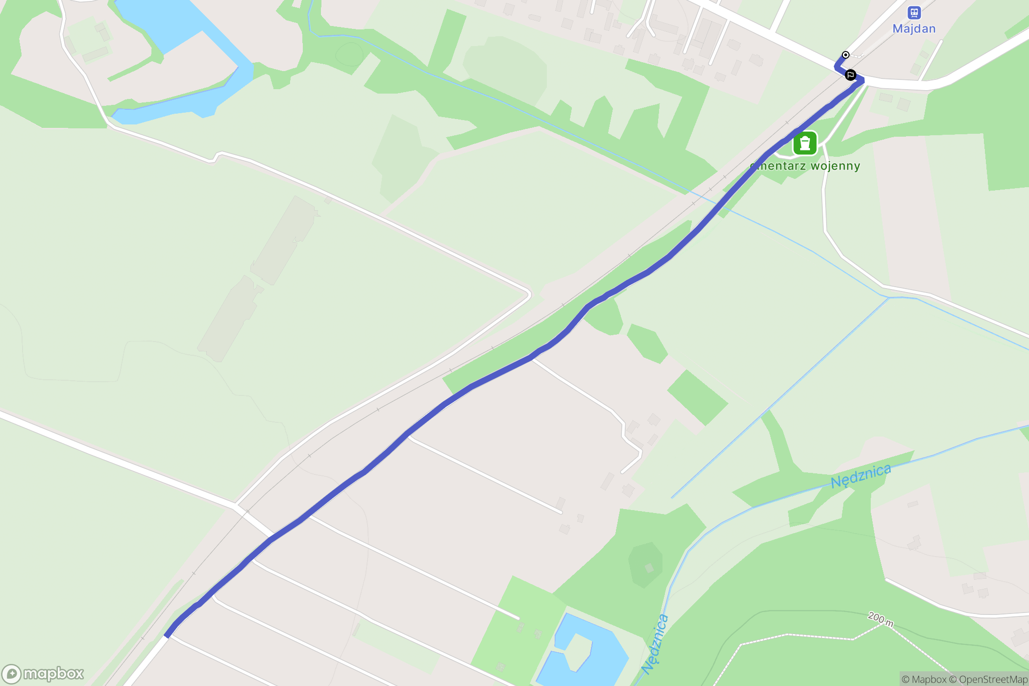 Strzeszkowice Duże: mapa trasy - Poland