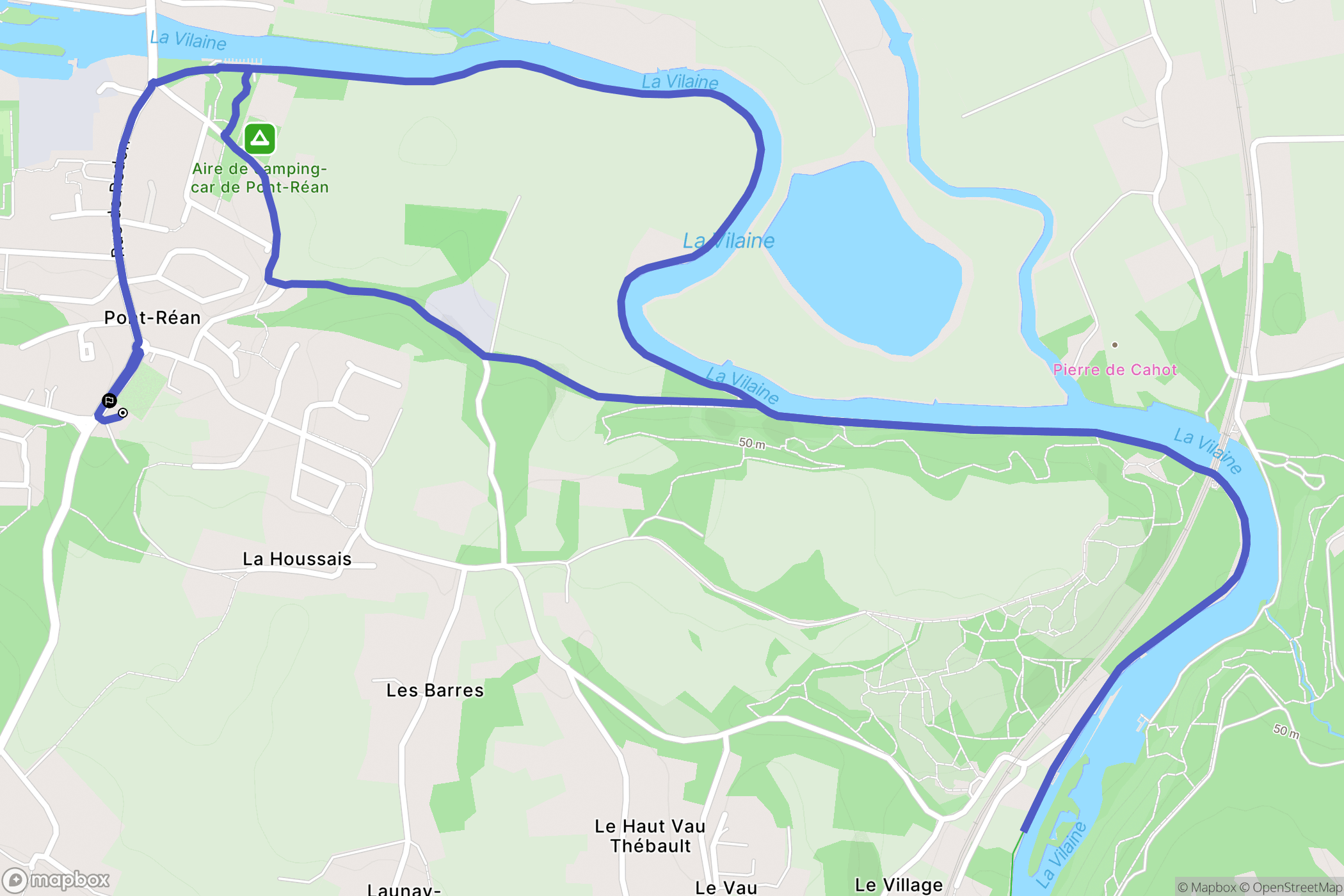 Guichen : carte du parcours de randonnée - France