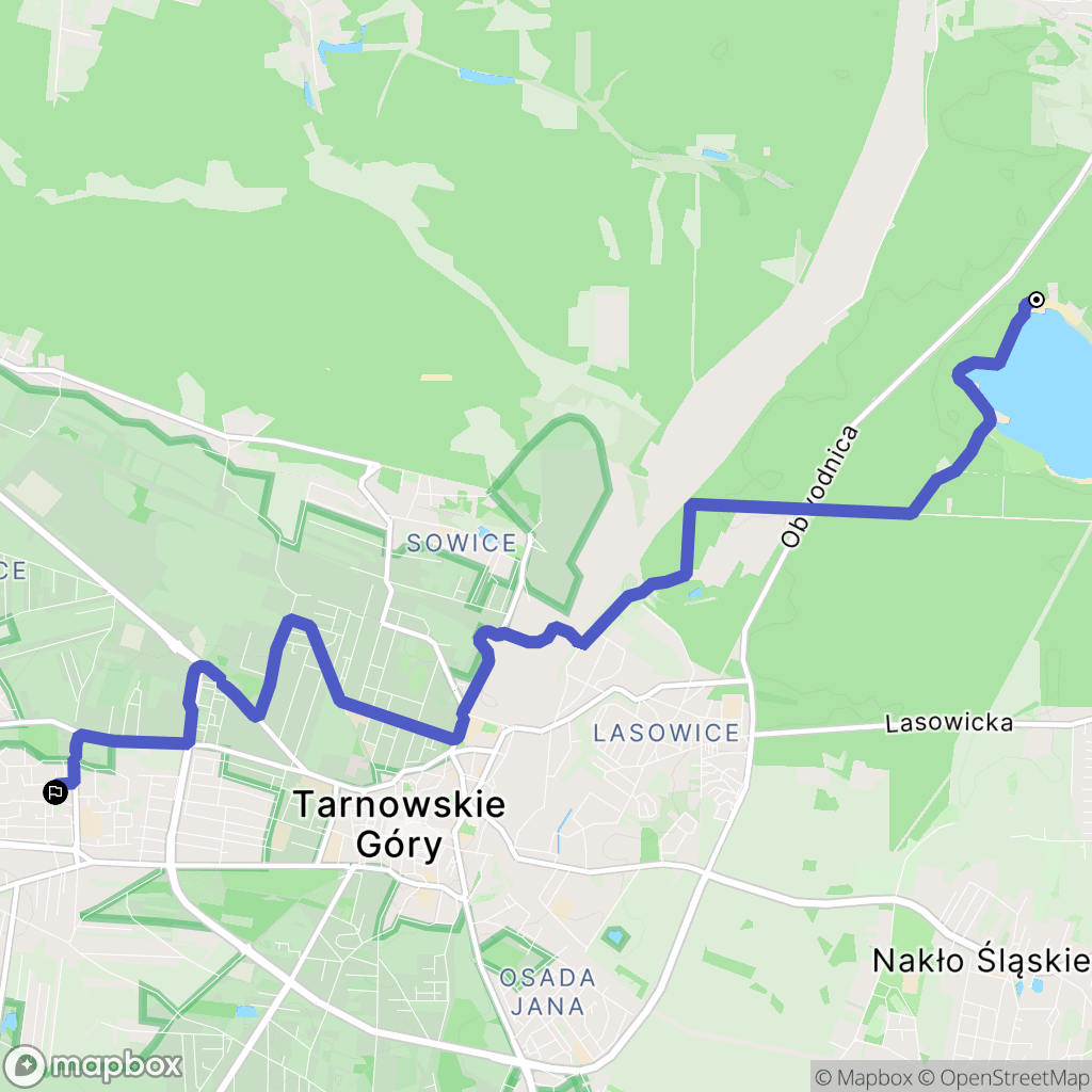 Nakło Śląskie: mapa trasy - Poland