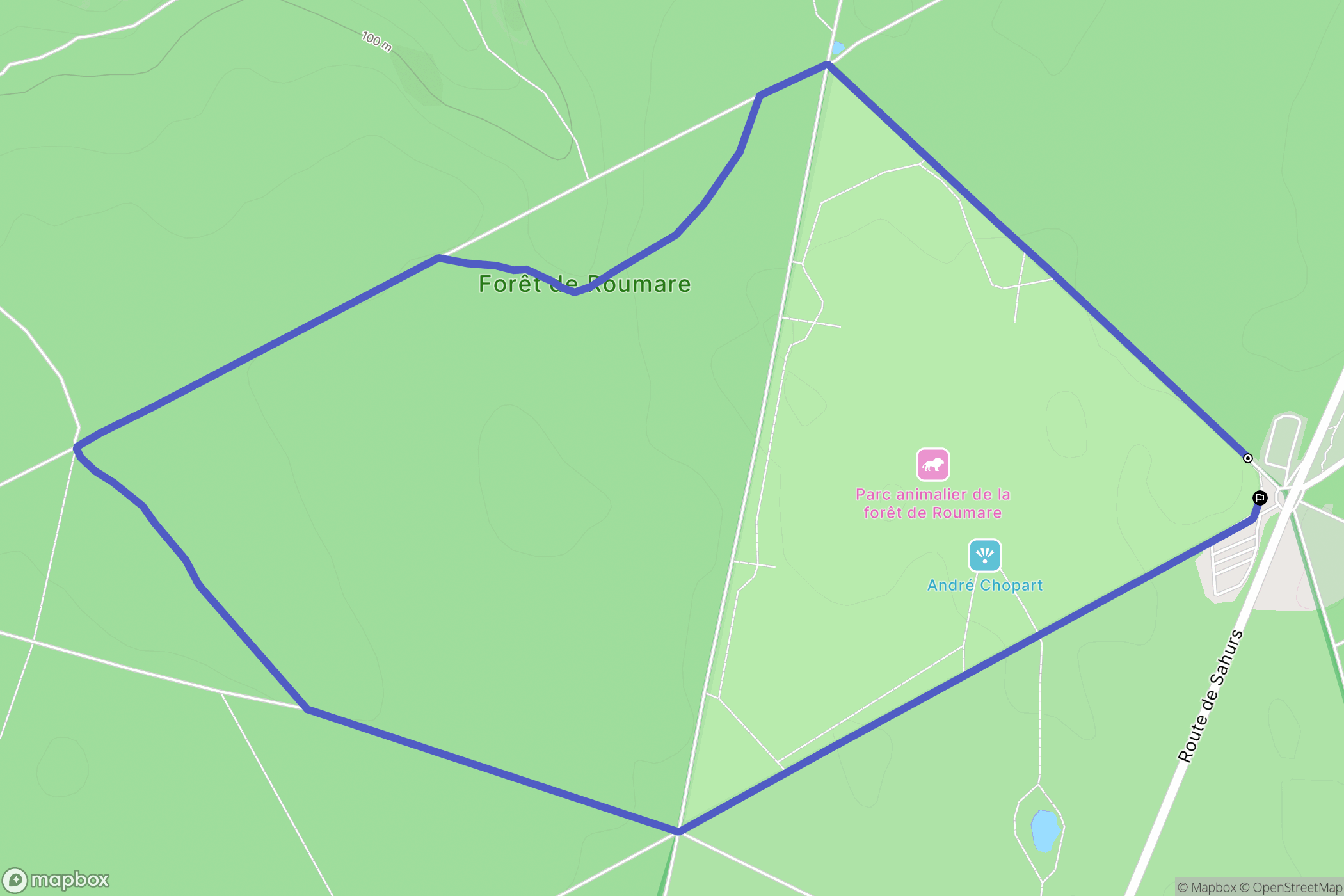 Val-de-la-Haye : carte du parcours de randonnée - France