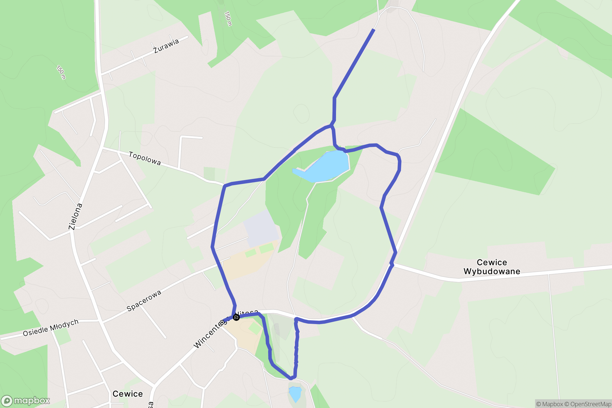 Cewice: mapa trasy - Poland