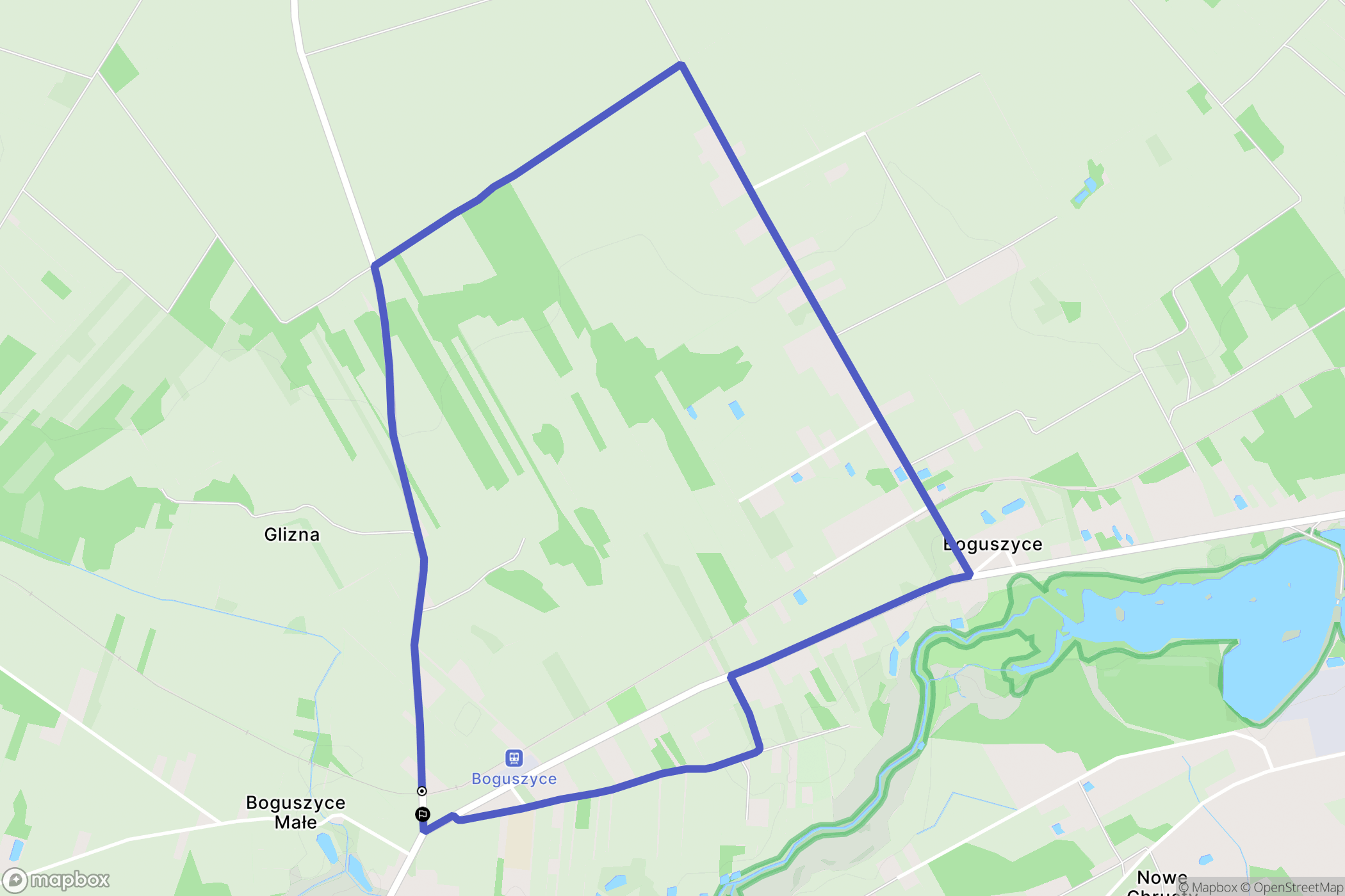 Boguszyce Małe: mapa trasy - Poland
