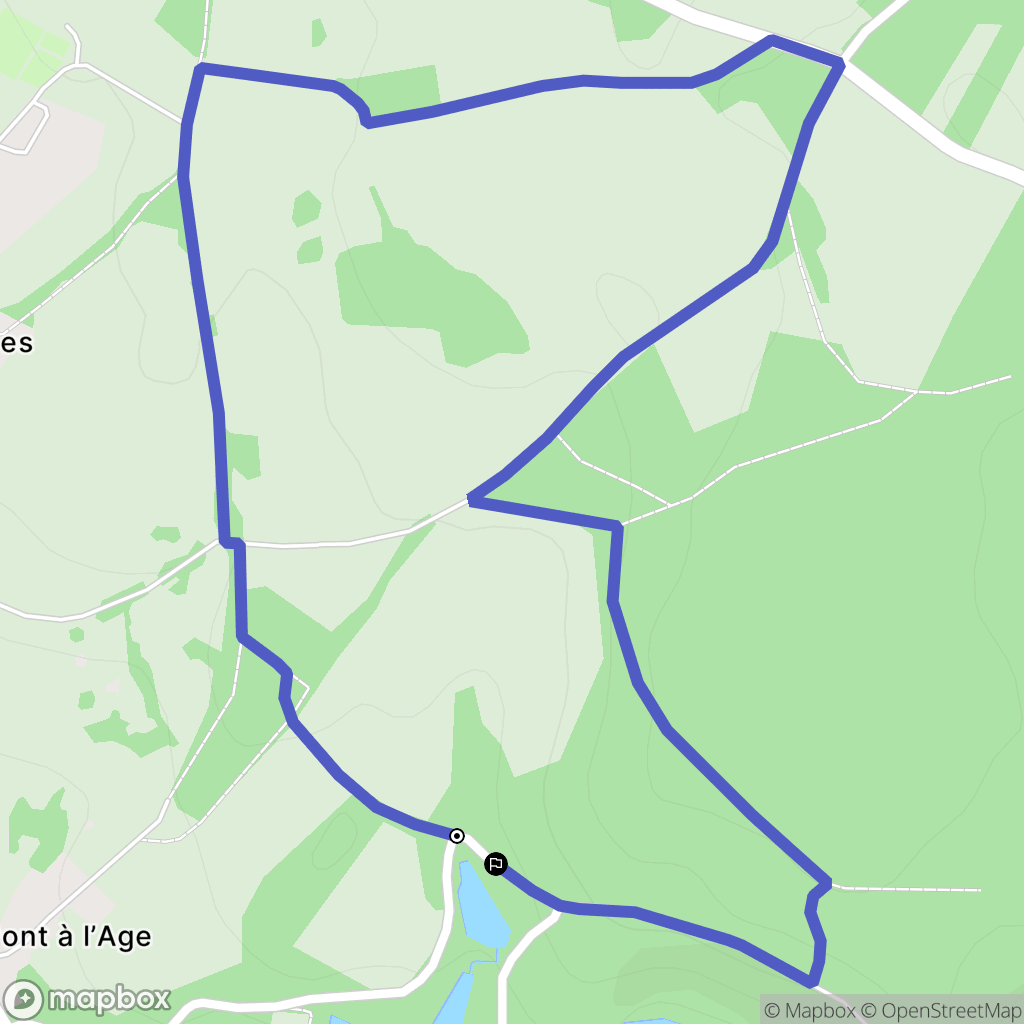Folles : carte du parcours de randonnée - France