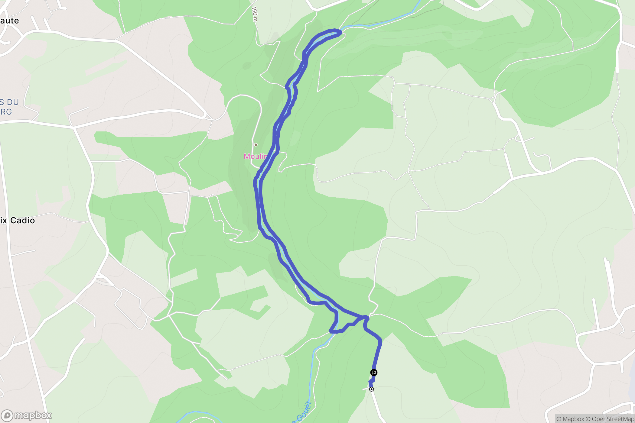 Plaintel : carte du parcours de randonnée - France