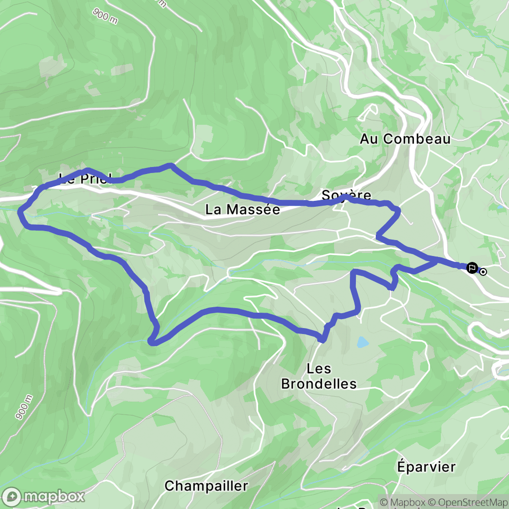 Pélussin : carte du parcours de randonnée - France