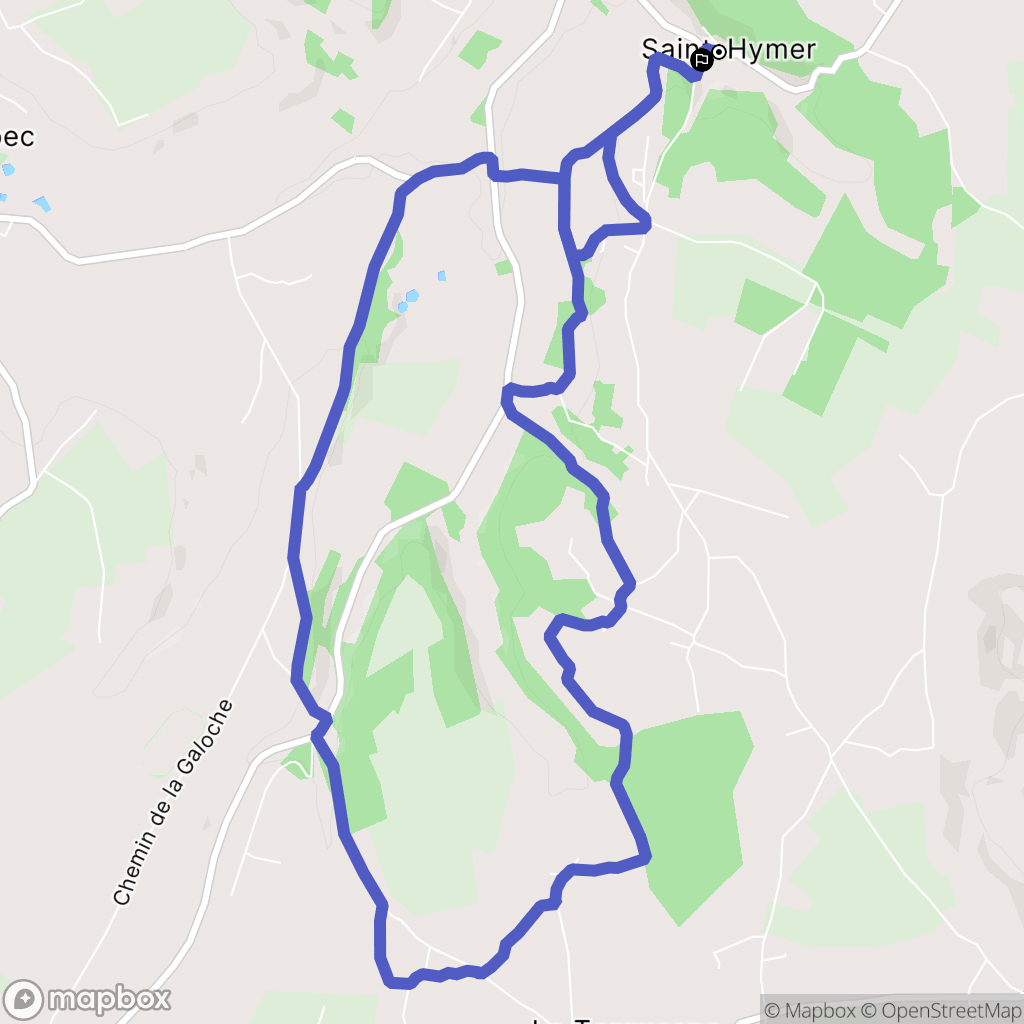 Saint-Hymer : carte du parcours de randonnée - France