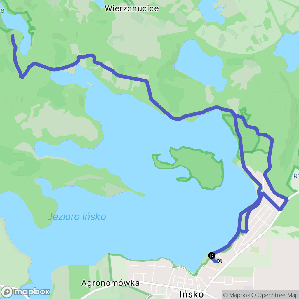 Ińsko: mapa trasy - Poland