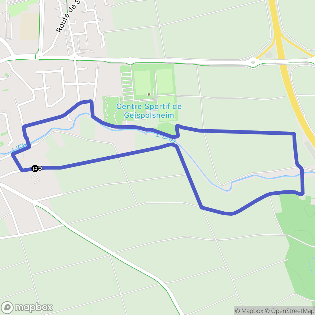 Geispolsheim : carte du parcours de randonnée - France