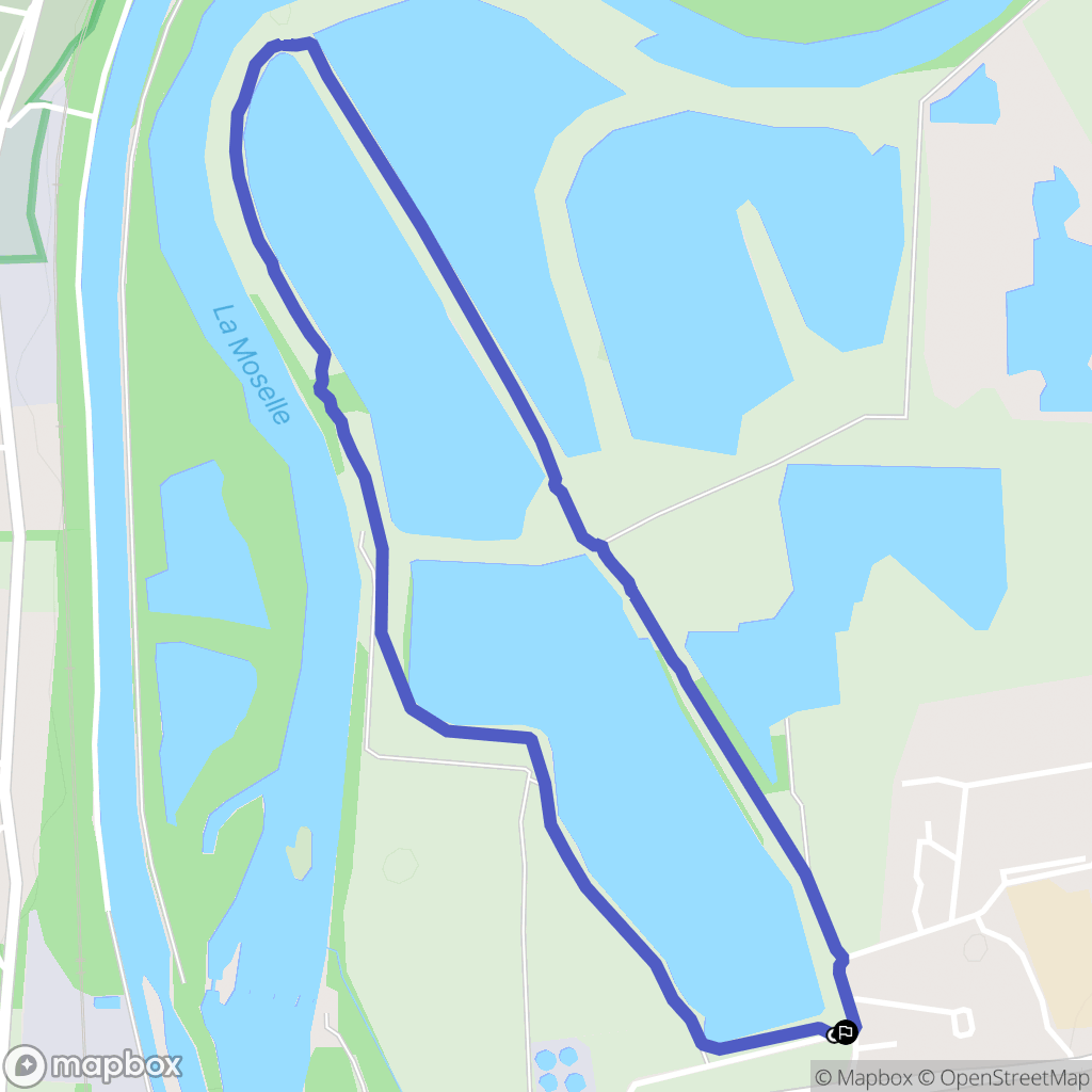 Pont-à-Mousson : carte du parcours de randonnée - France