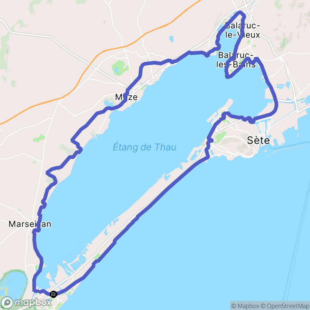 Marseillan : carte du parcours de randonnée - France