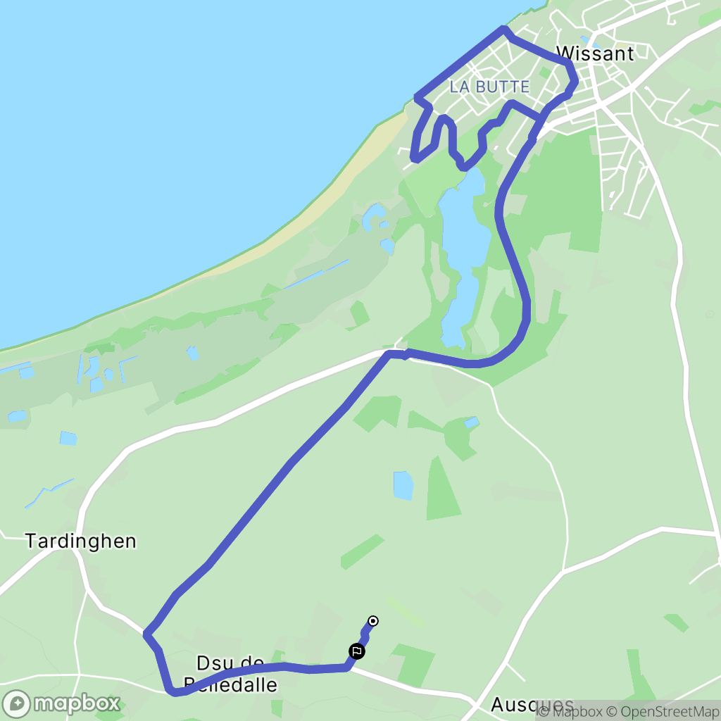 Tardinghen : carte du parcours de randonnée - France