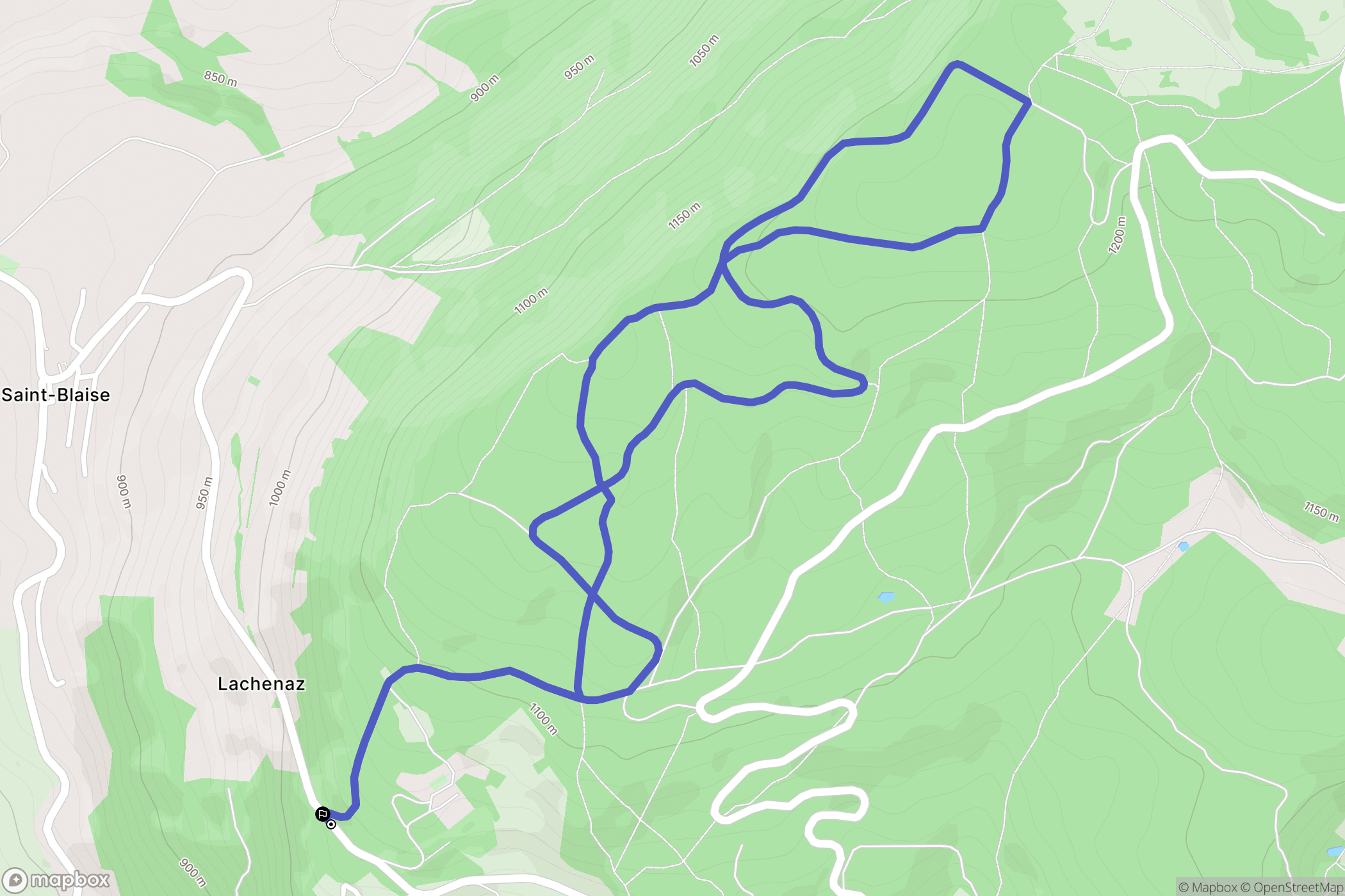 Cruseilles : carte du parcours de randonnée - France