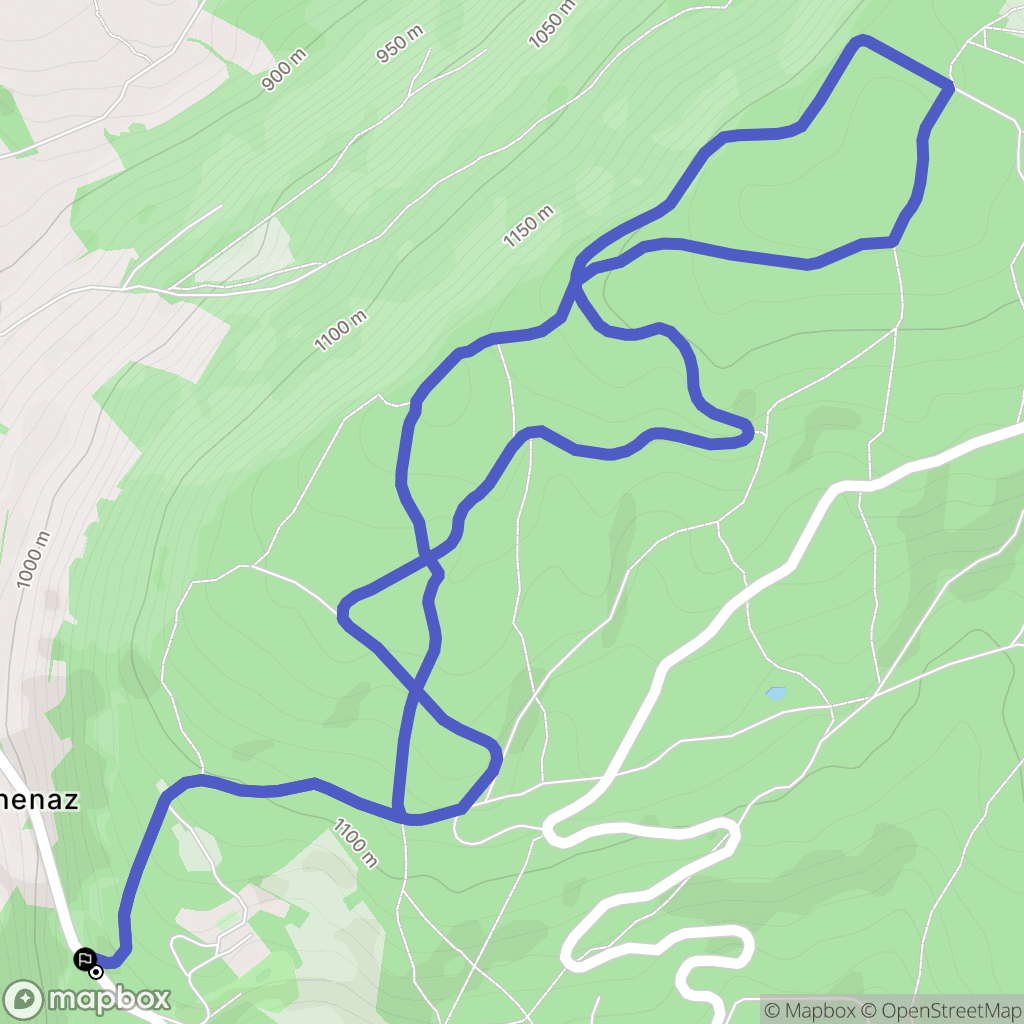 Cruseilles : carte du parcours de randonnée - France