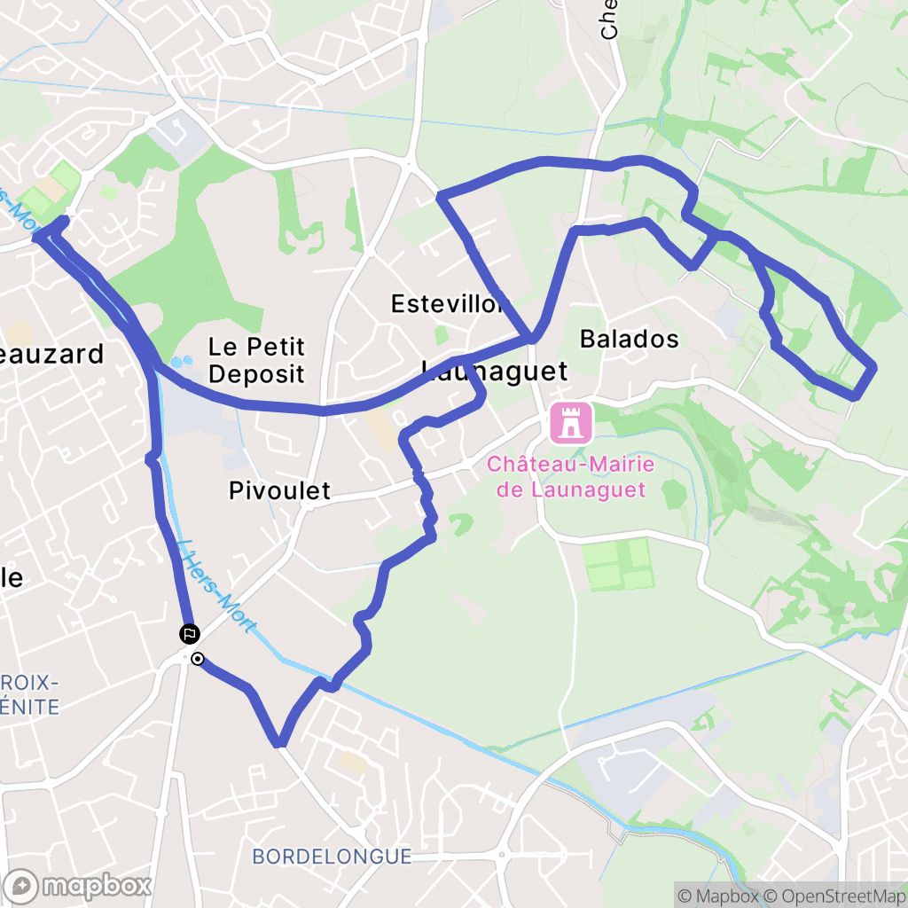Launaguet : carte du parcours de randonnée - France