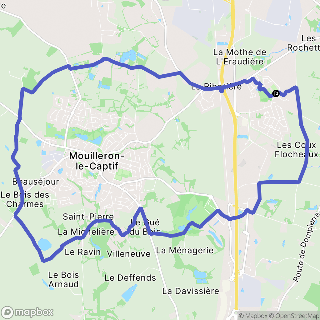 Le Poiré-sur-Vie : carte du parcours de randonnée - France