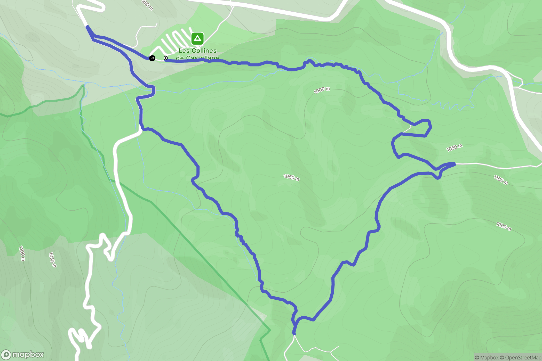 La Garde : carte du parcours de randonnée - France