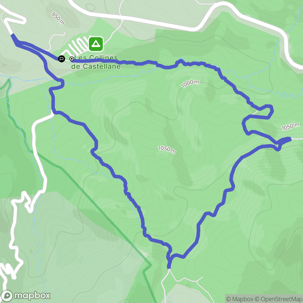 La Garde : carte du parcours de randonnée - France