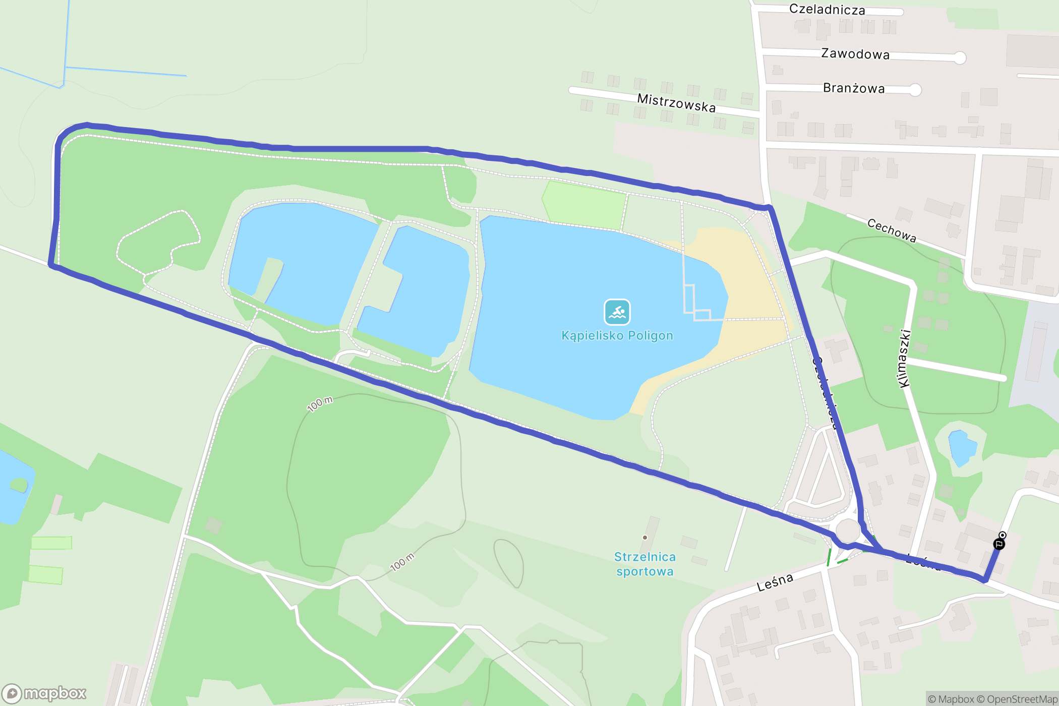 Sierakowo: mapa trasy - Poland