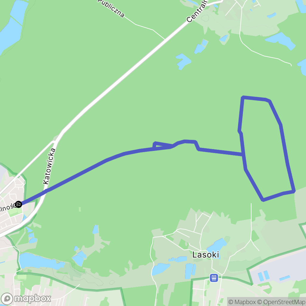 Żory: mapa trasy - Poland