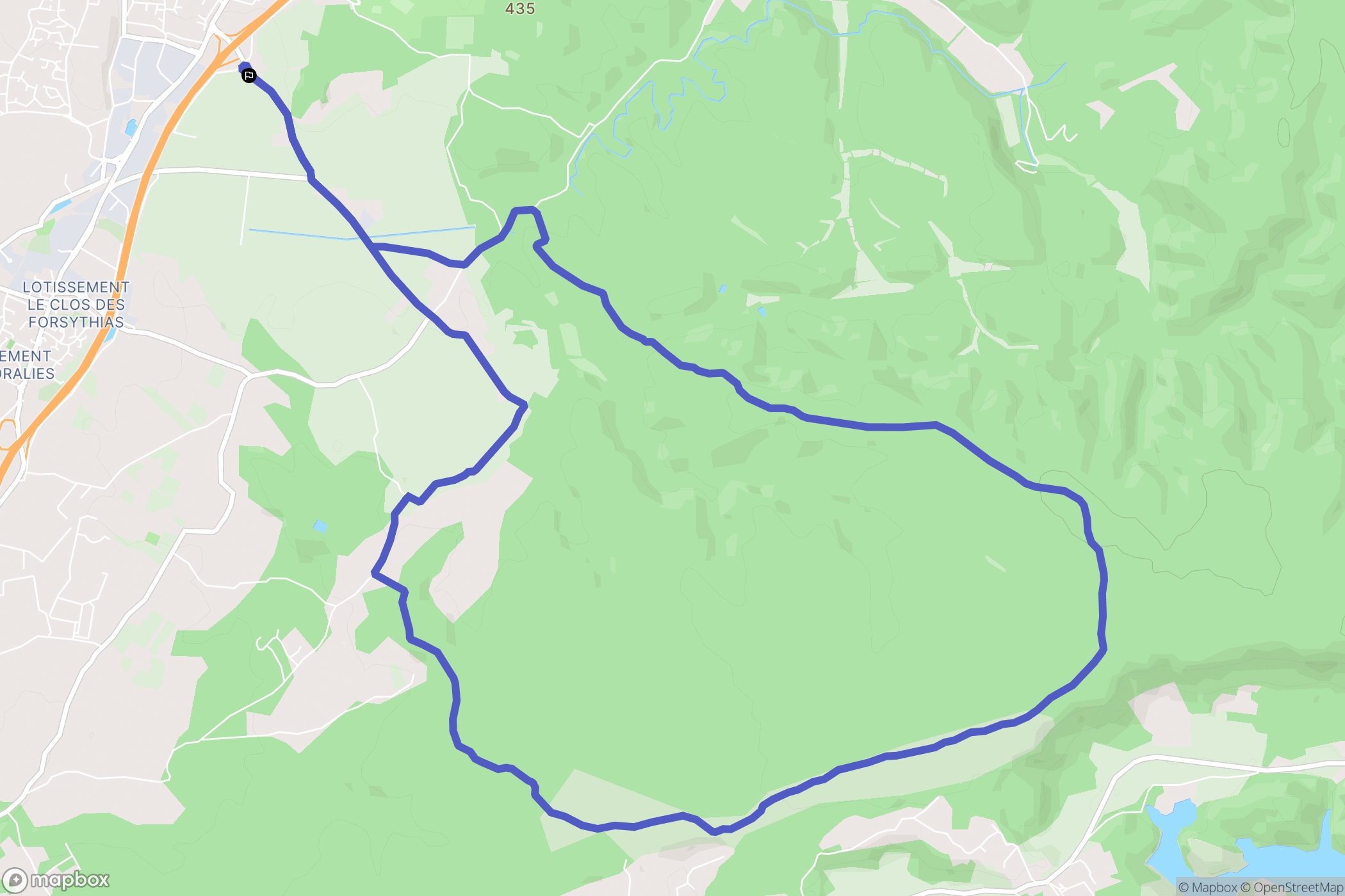 Venelles : carte du parcours de randonnée - France