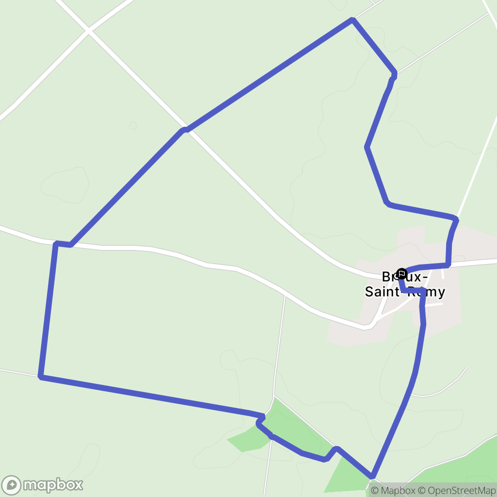 Braux-Saint-Remy : carte du parcours de randonnée - France
