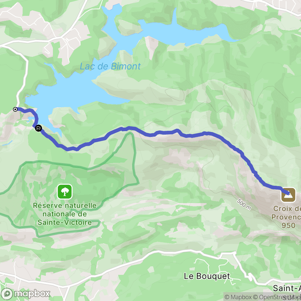 Saint-Marc-Jaumegarde : carte du parcours de randonnée - France