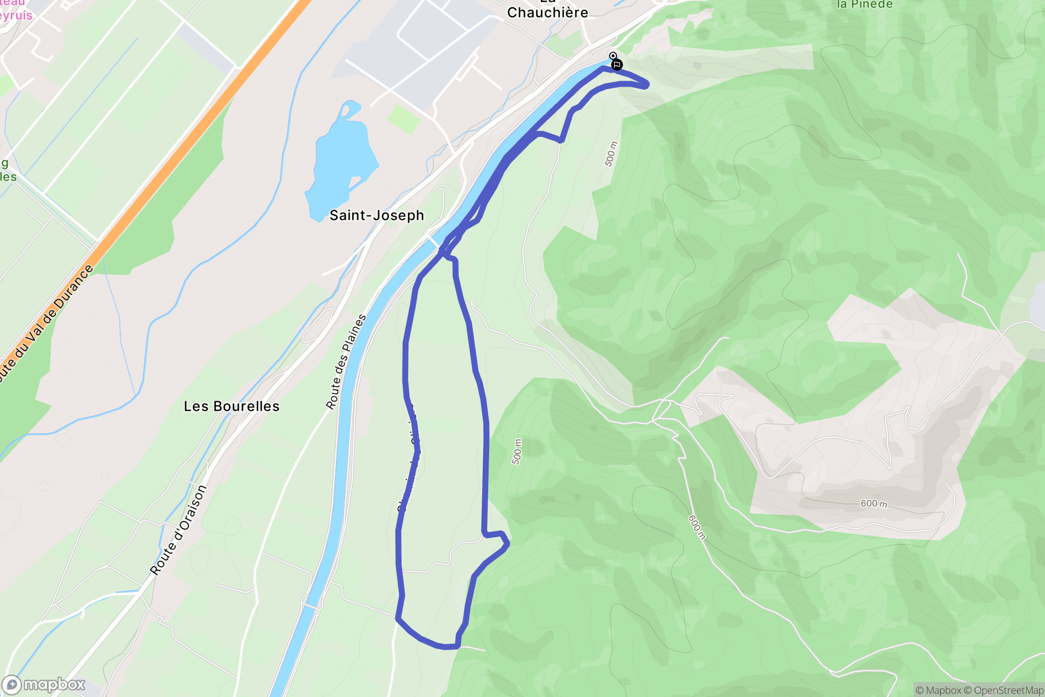 Les Mées : carte du parcours de randonnée - France