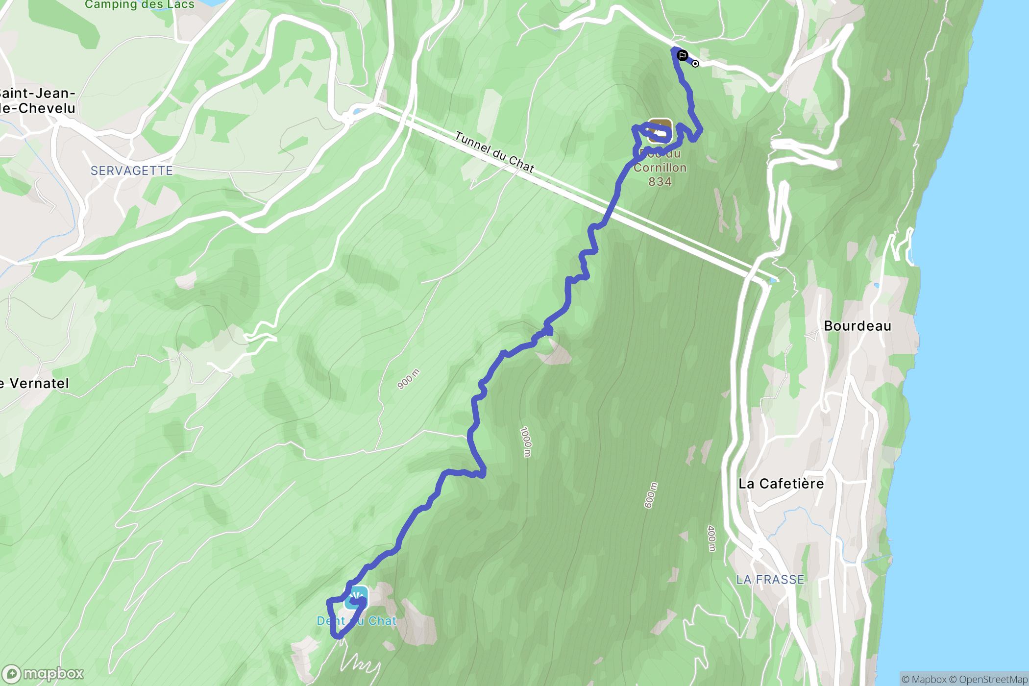 La Chapelle-du-Mont-du-Chat : carte du parcours de randonnée - France