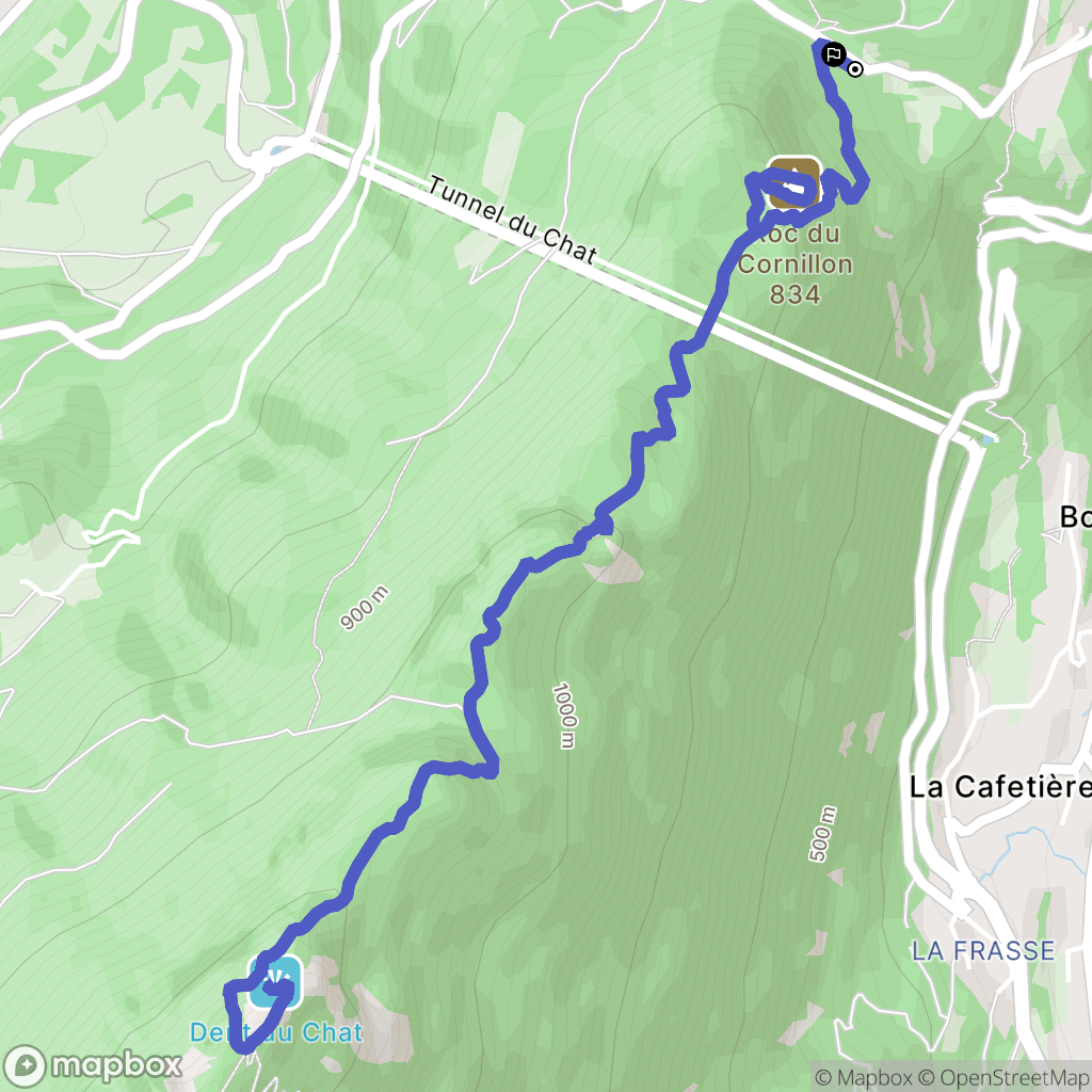 La Chapelle-du-Mont-du-Chat : carte du parcours de randonnée - France