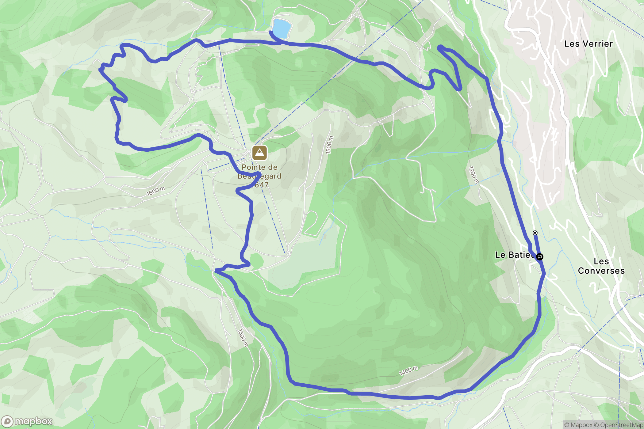 La Clusaz : carte du parcours de randonnée - France
