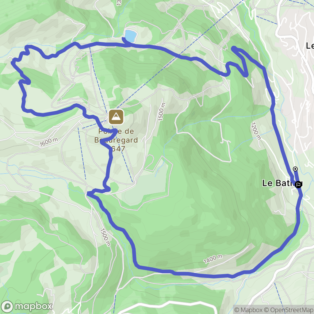 La Clusaz : carte du parcours de randonnée - France