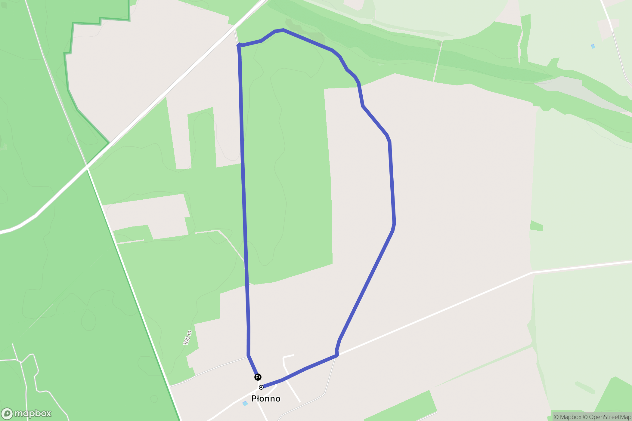 Płonno: mapa trasy - Poland