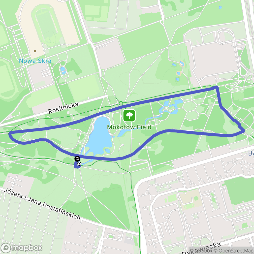 Warsaw: mapa trasy - Poland
