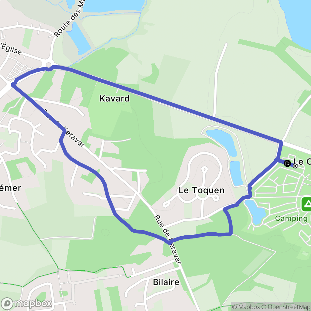 Pénestin : carte du parcours de randonnée - France