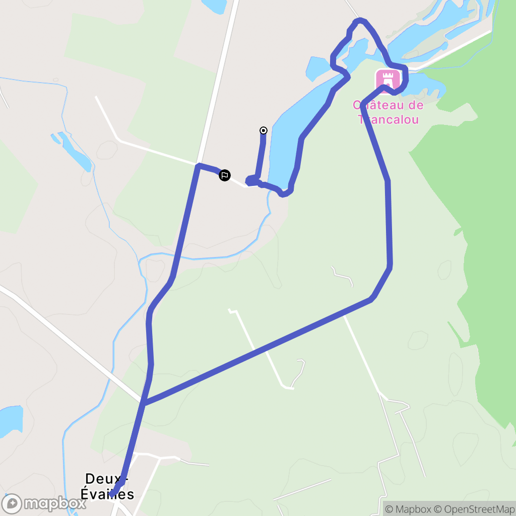 Montsûrs : carte du parcours de randonnée - France