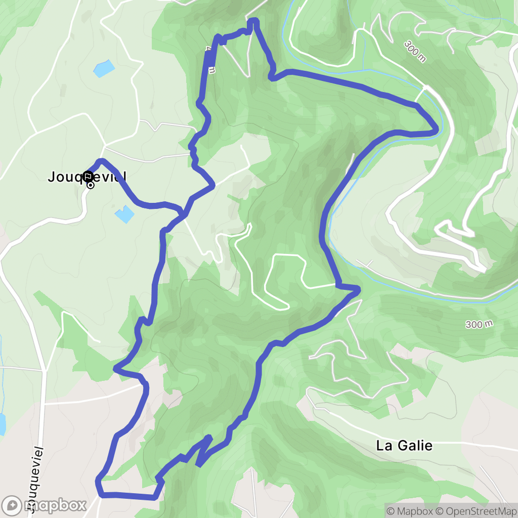 Jouqueviel : carte du parcours de randonnée - France