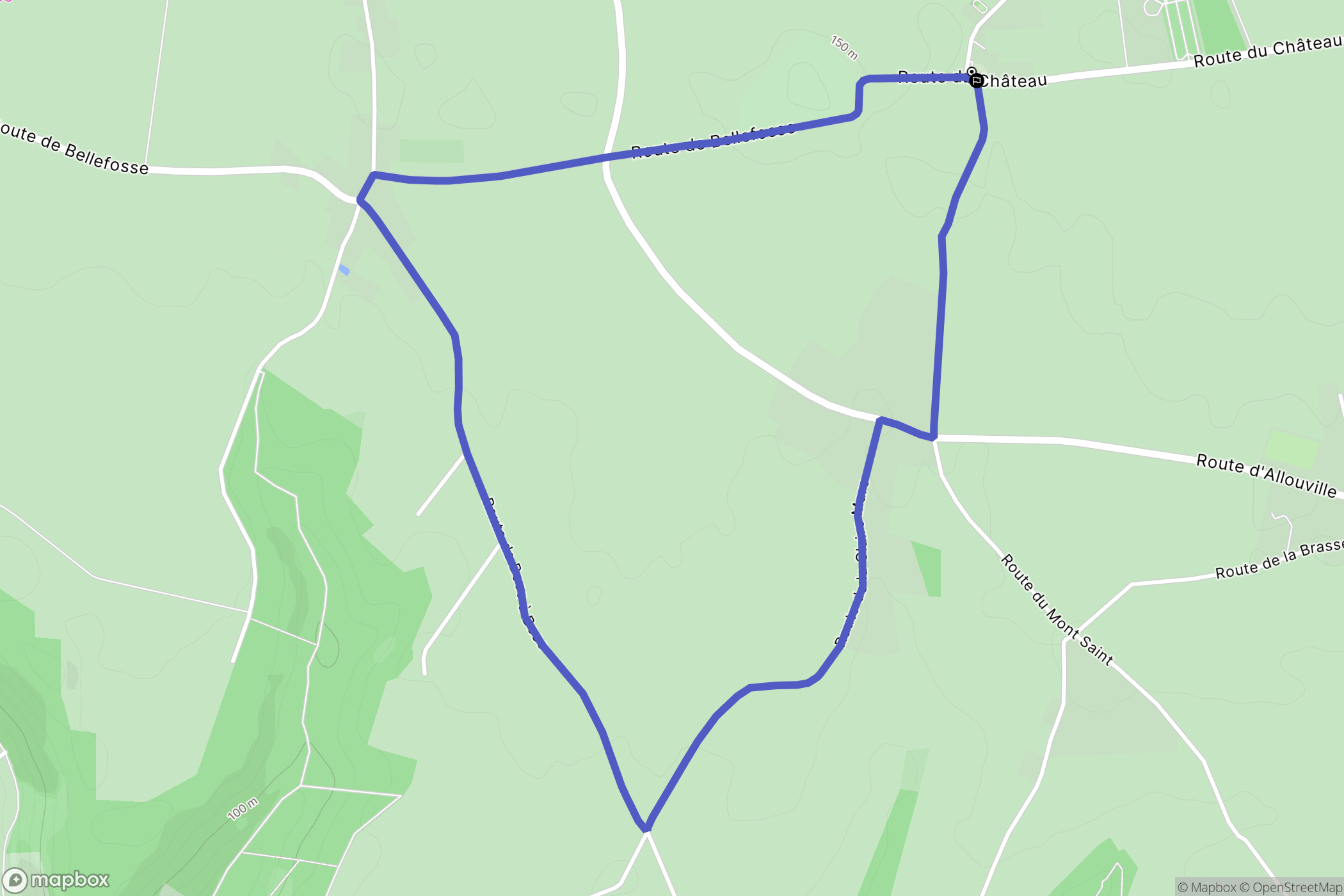 Bois-Himont : carte du parcours de randonnée - France