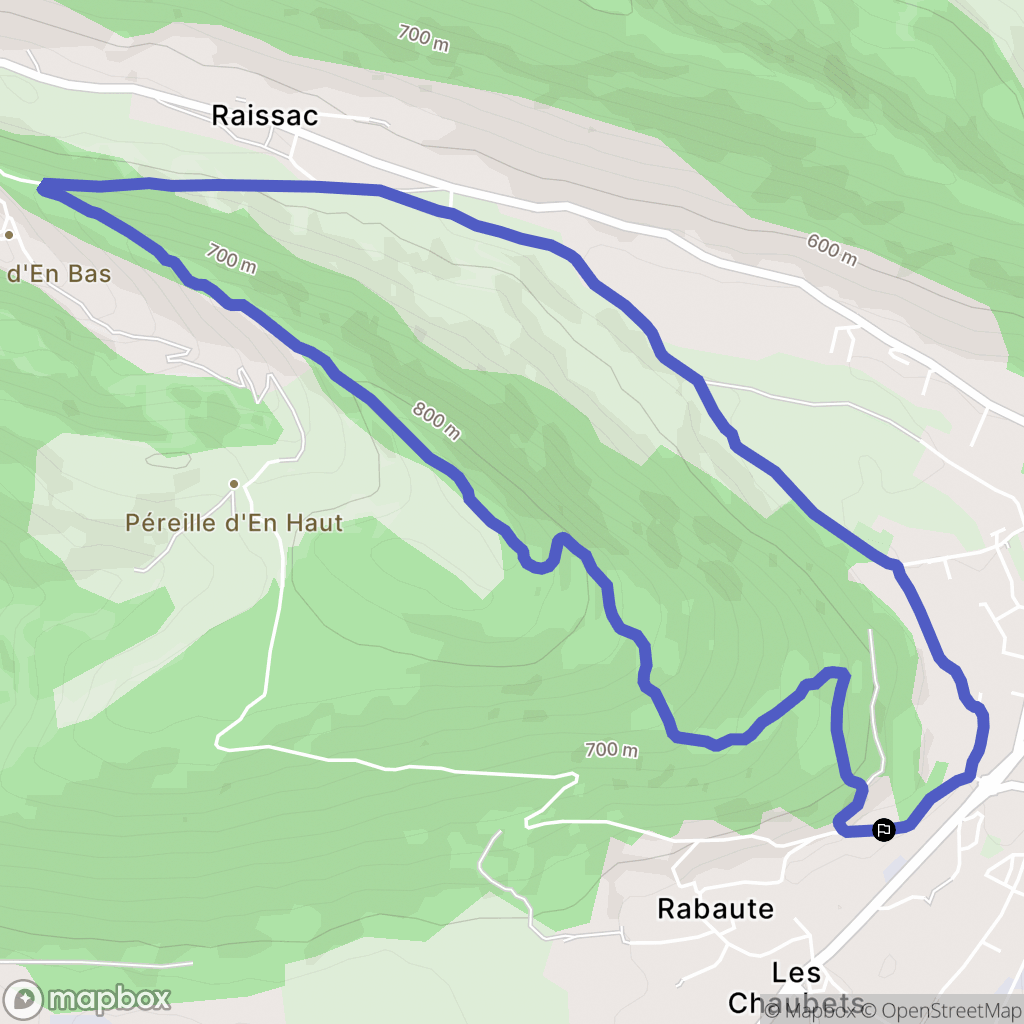 Lavelanet : carte du parcours de randonnée - France