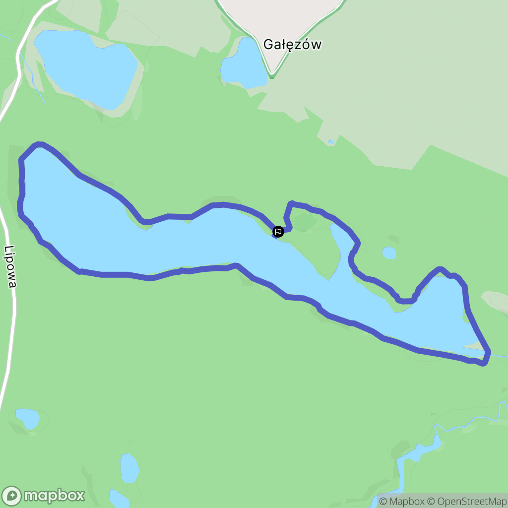 Gałęzów: mapa trasy - Poland
