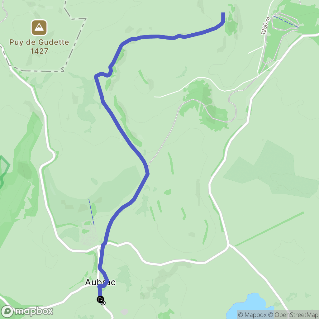 Saint-Chély-d'Aubrac : carte du parcours de randonnée - France