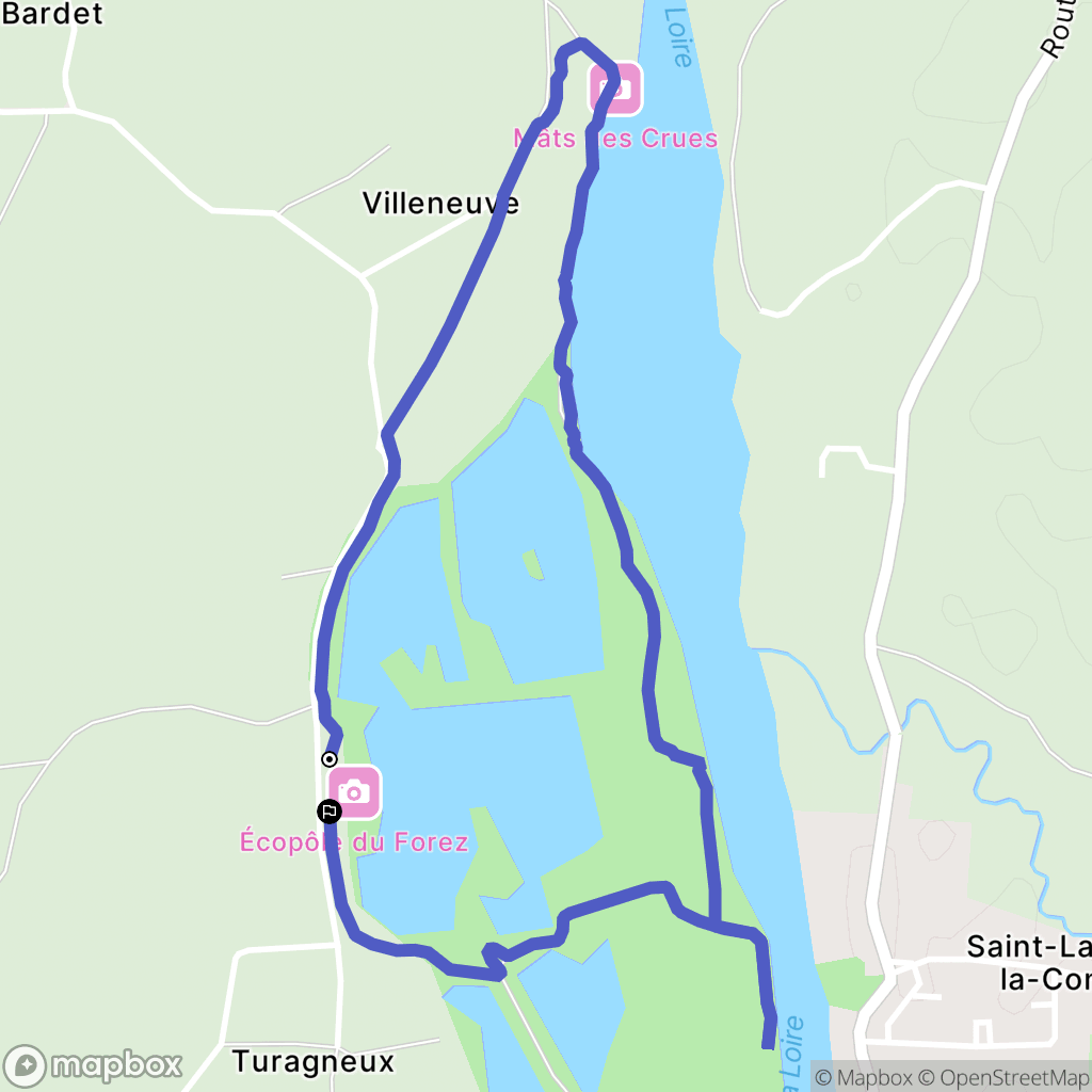 Chambéon : carte du parcours de randonnée - France