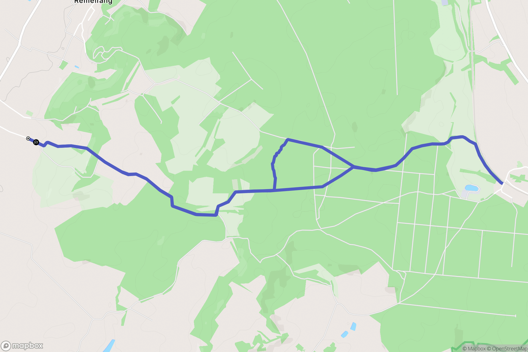 Holling : carte du parcours de randonnée - France