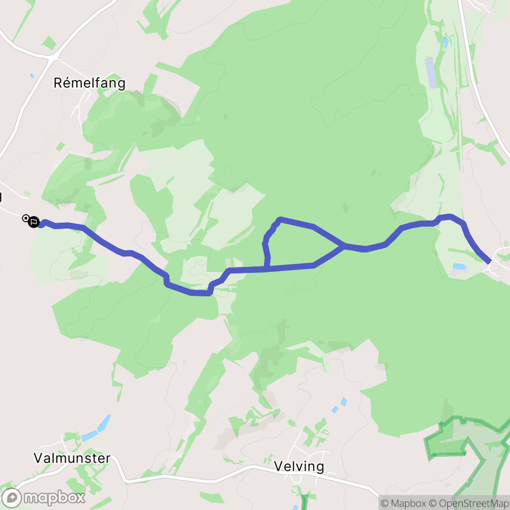 Holling : carte du parcours de randonnée - France