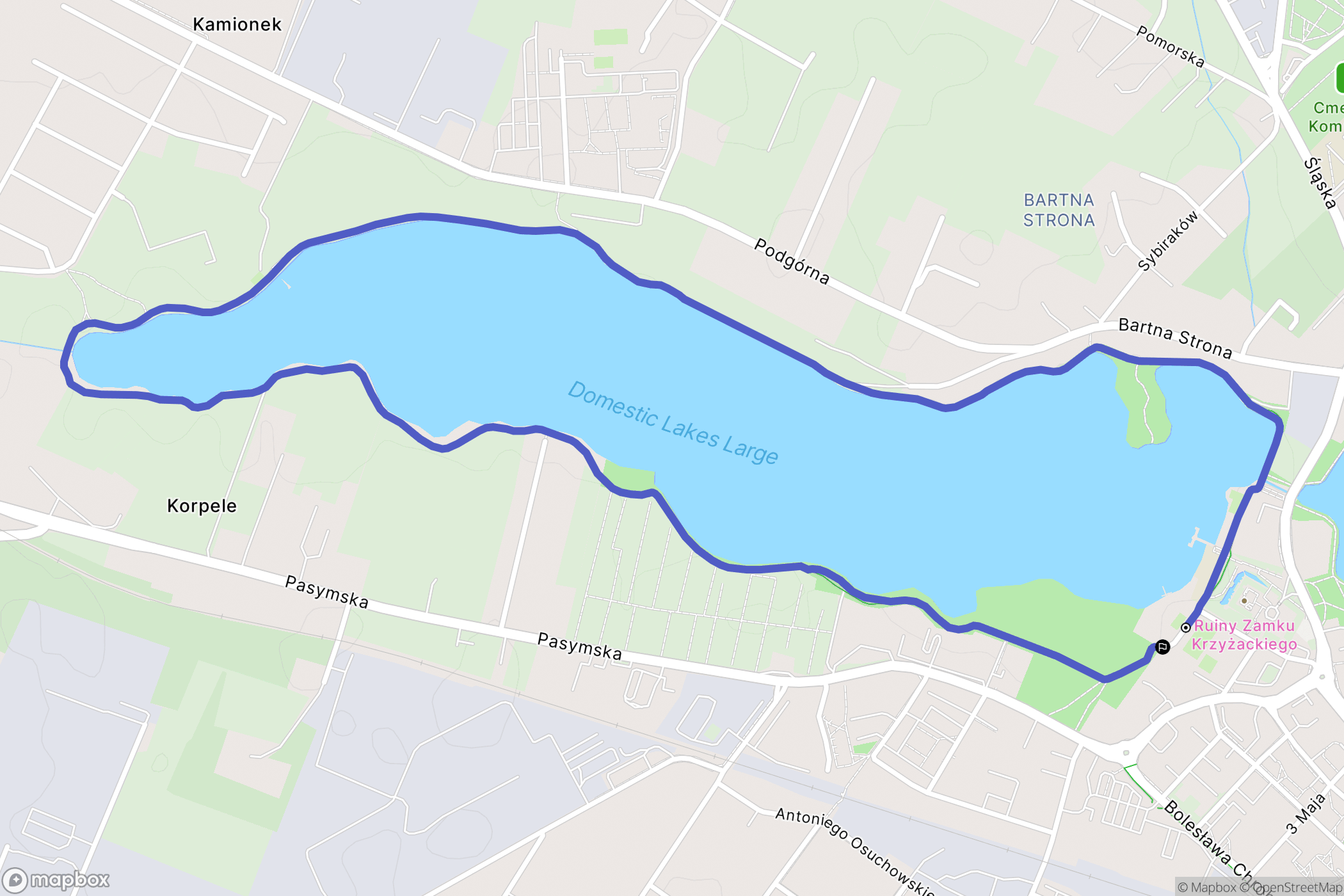 Szczytno: mapa trasy - Poland
