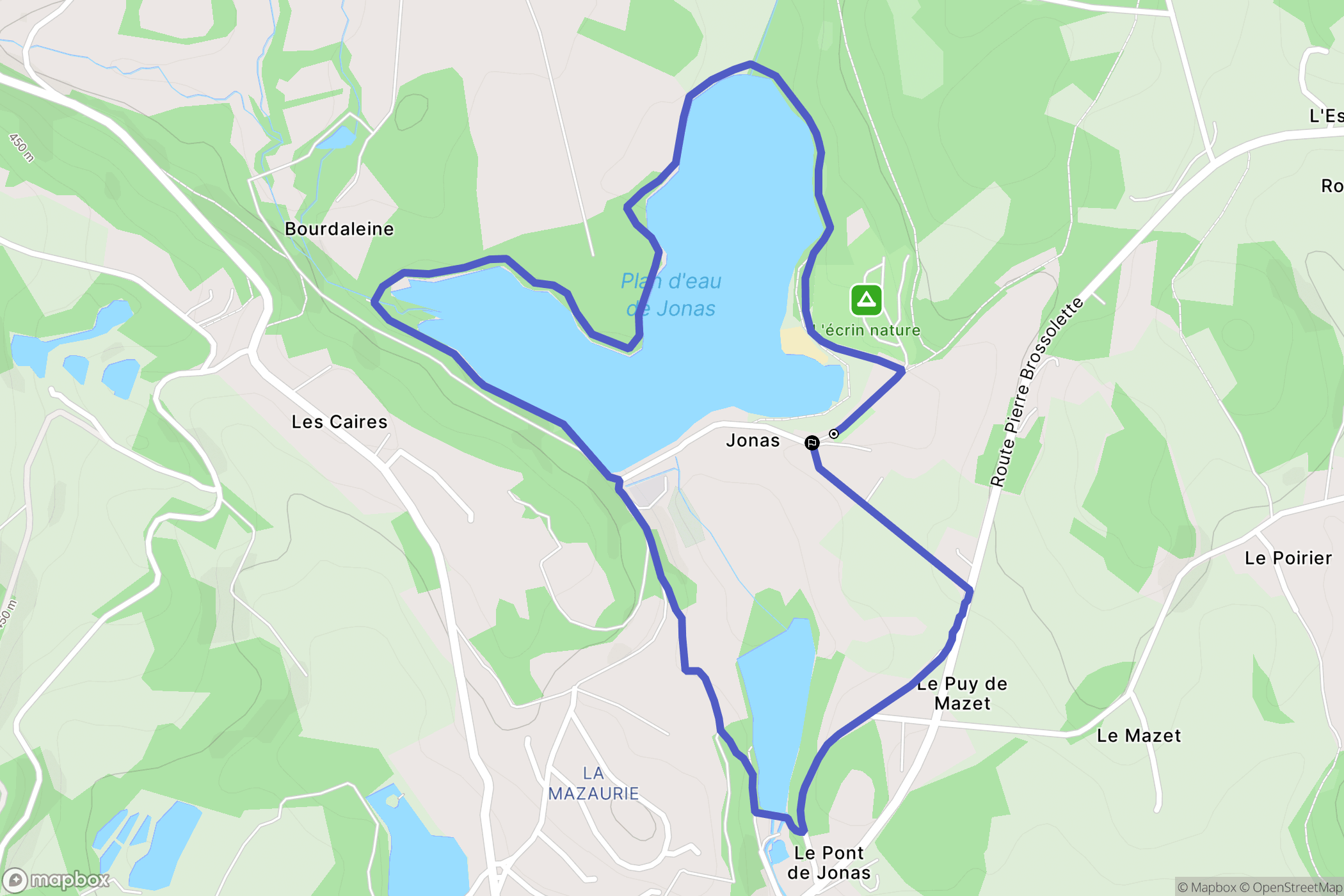 Ambazac : carte du parcours de randonnée - France