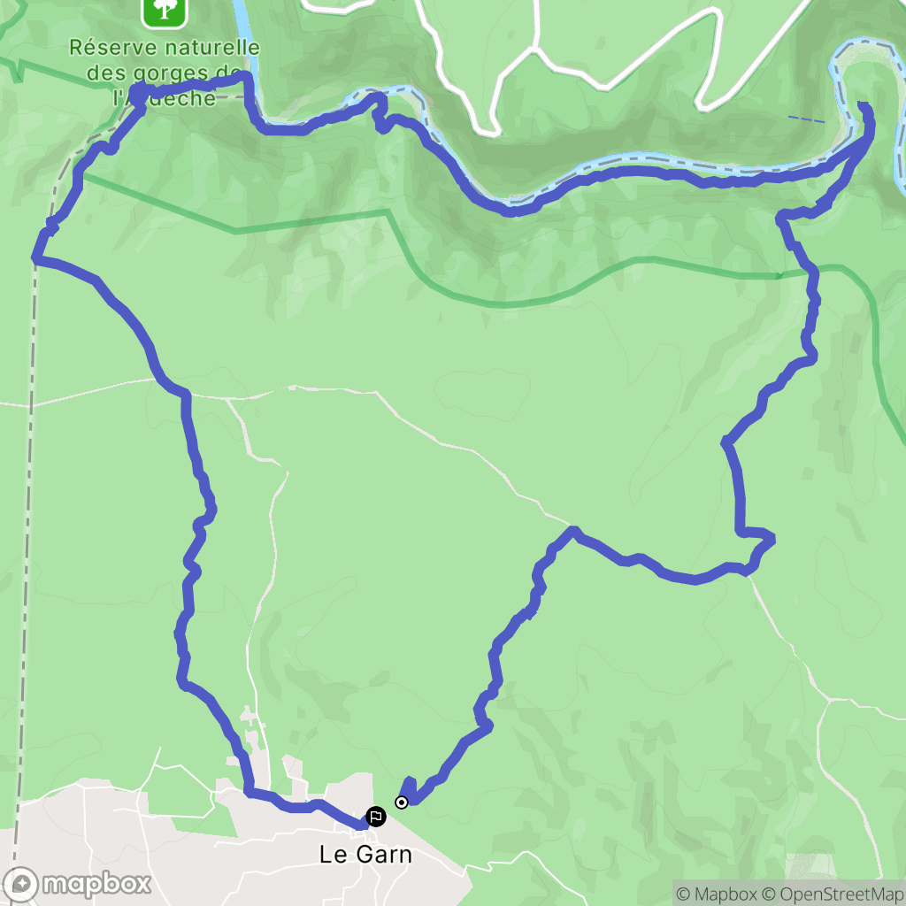 Le Garn : carte du parcours de randonnée - France