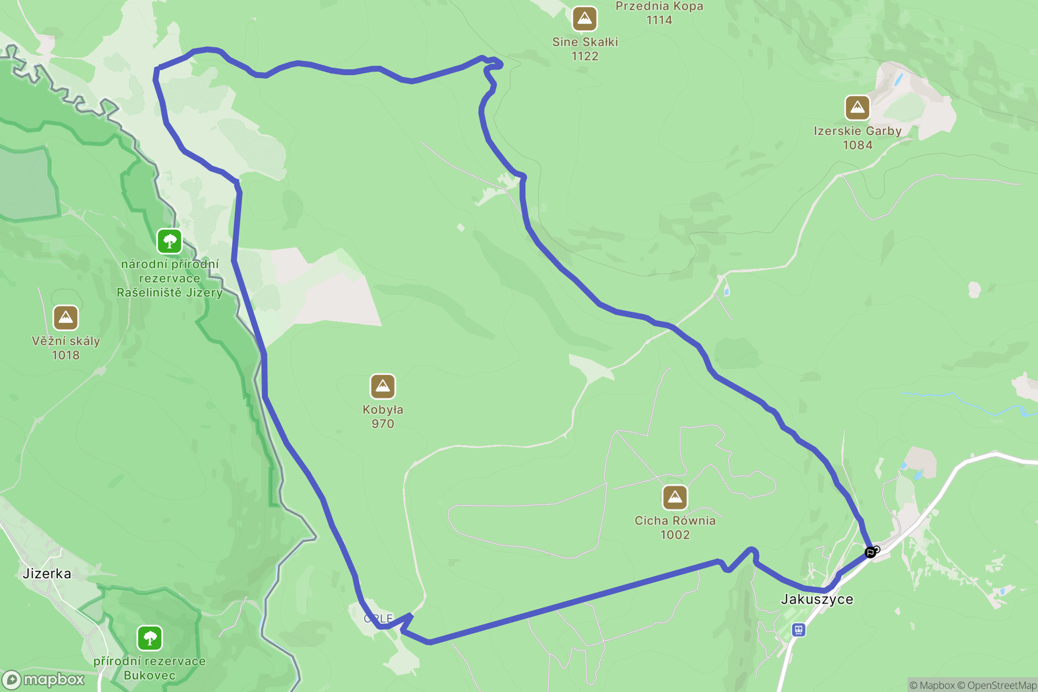 Szklarska Poręba: mapa trasy - Poland