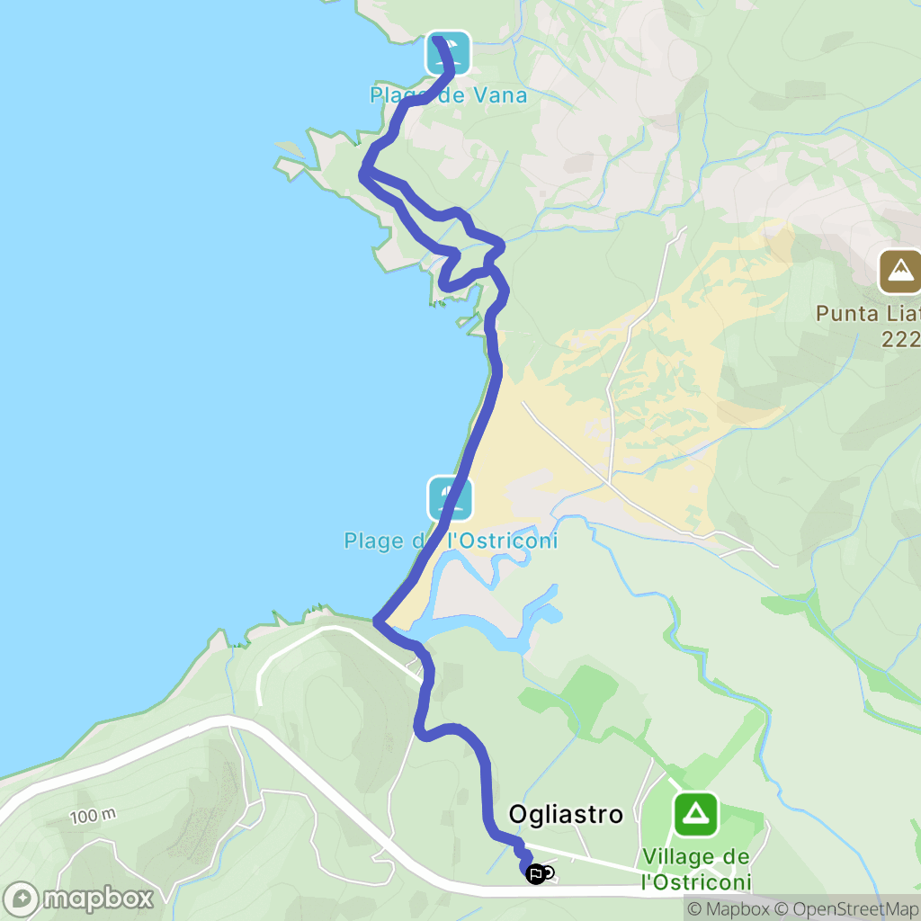 Palasca : carte du parcours de randonnée - France