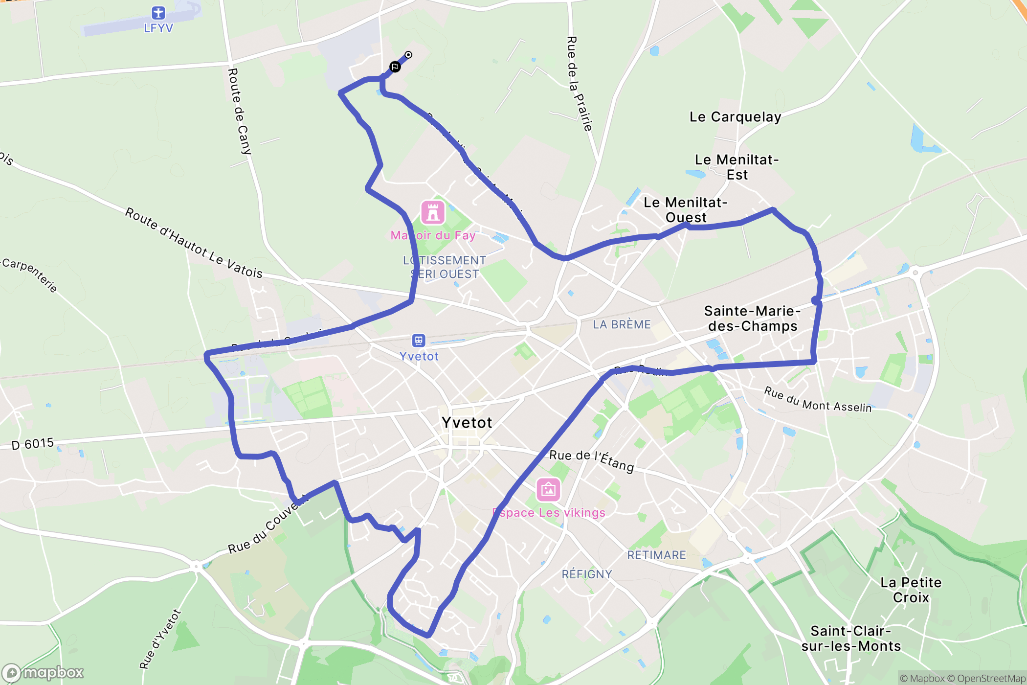 Baons-le-Comte : carte du parcours de randonnée - France